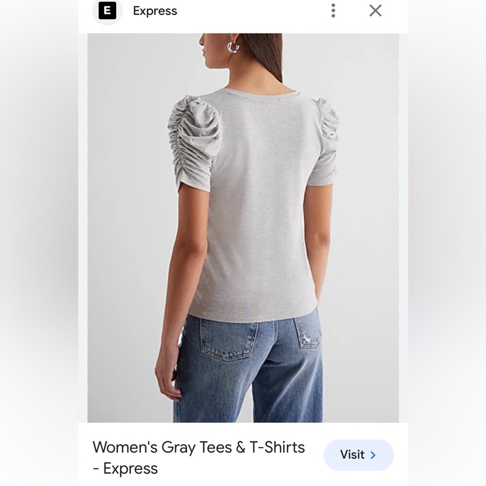Women’s grey size XS short sleeve sweater
